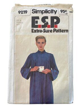 Vintage 70s Simplicity ESP 9219 Robe Sewing Pattern Sizes 8-10-12 Misses UNCUT